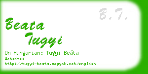 beata tugyi business card